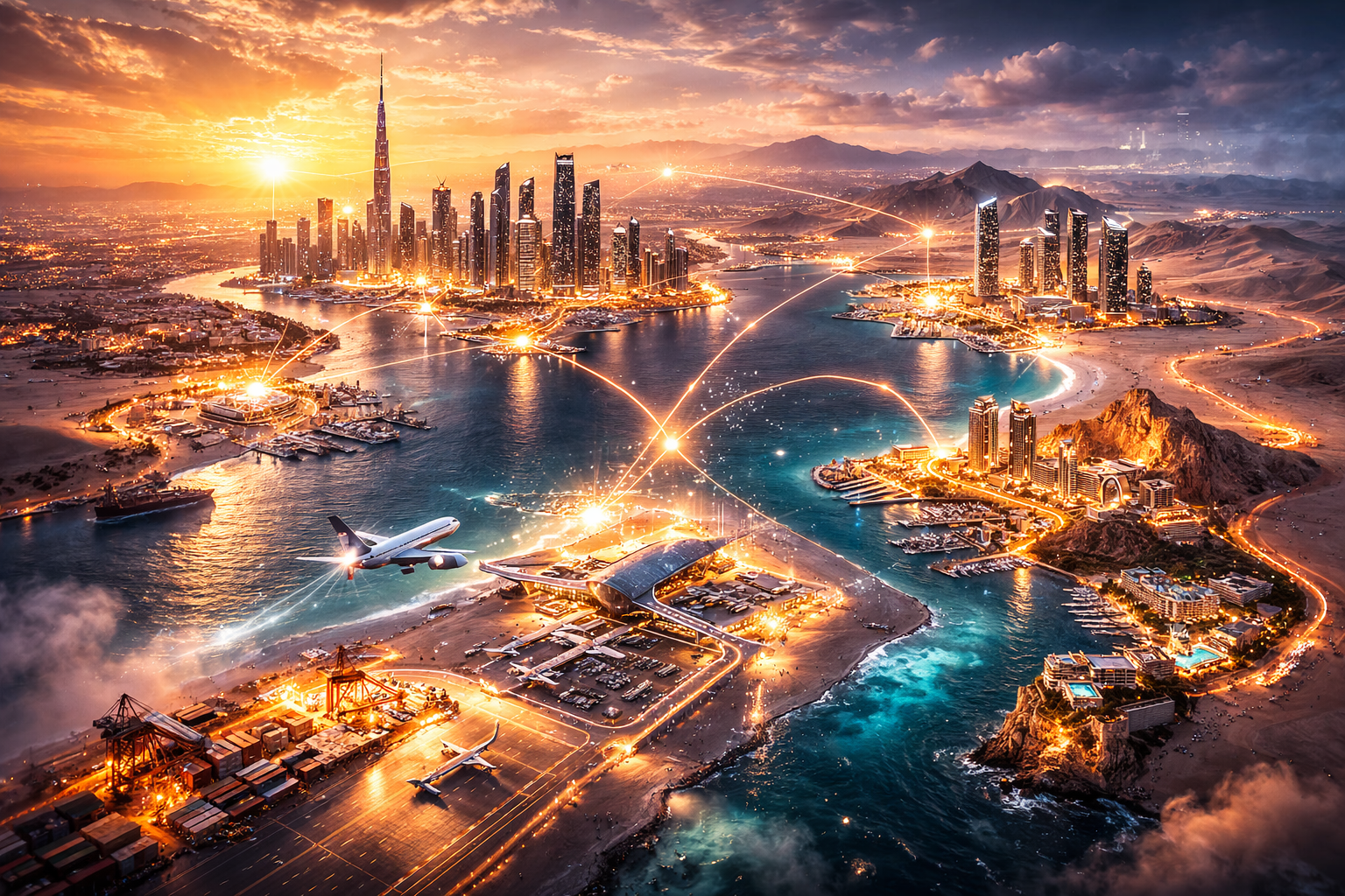 Middle East Real Estate Map: How UAE, Saudi Arabia, Oman, Qatar Connect (Airports + City Hubs)