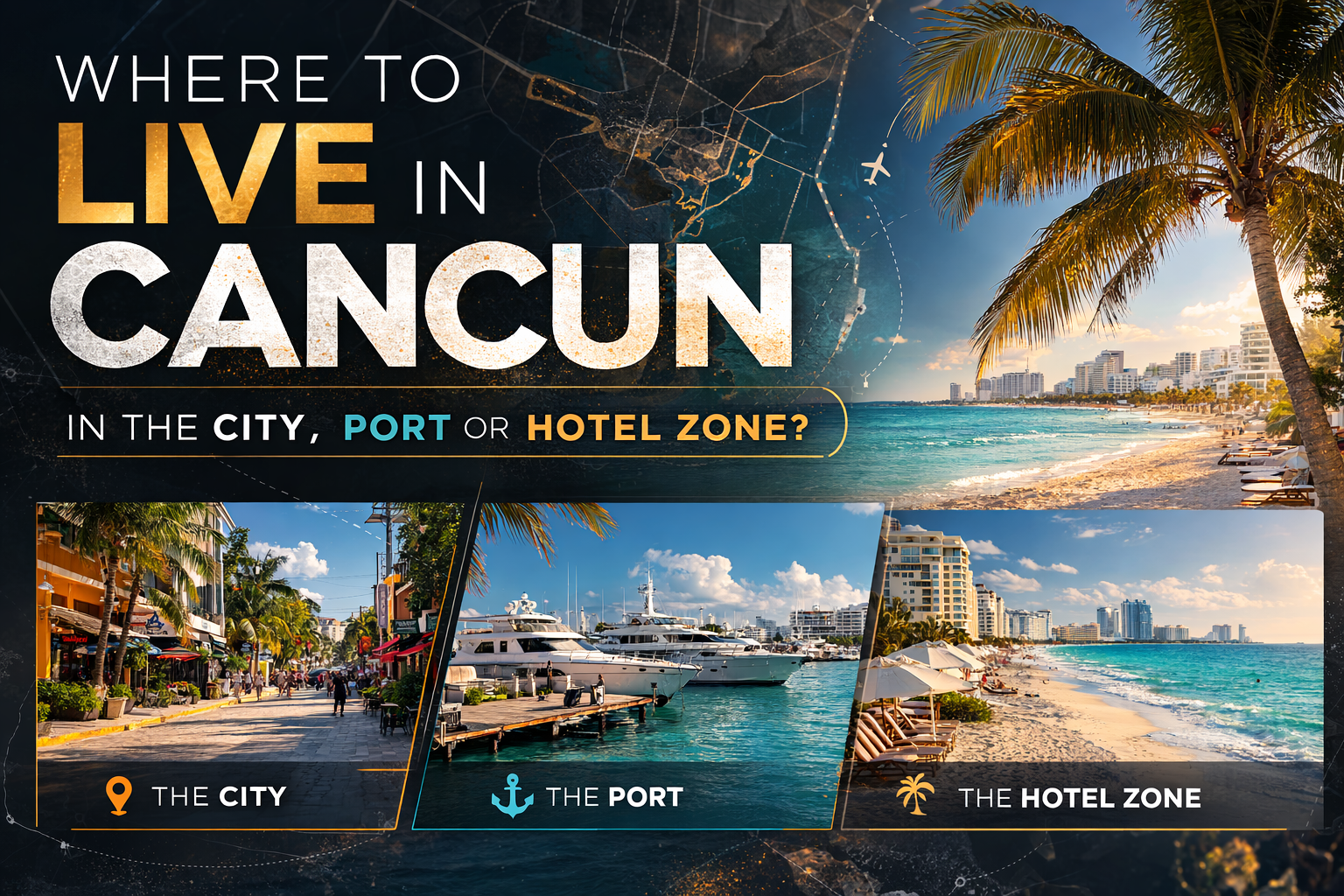 Where to live in Cancun? in the city, port or hotel zone?